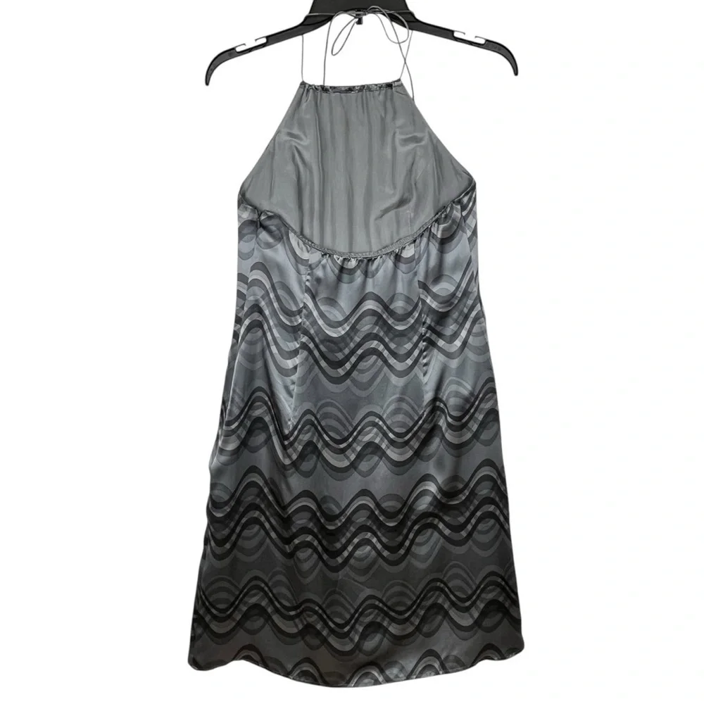 NWT The Limited 100% Silk Grey Patterned Dress Vintage 90’s Y2K Size 6